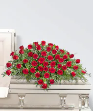 50 Red Roses Casket Spray