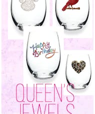 Queen's Jewels Stemless Glasses