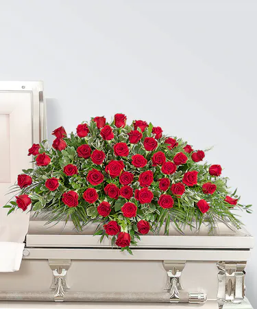 50 rose casket spray