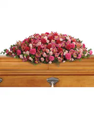 Beautiful Pink Casket Spray