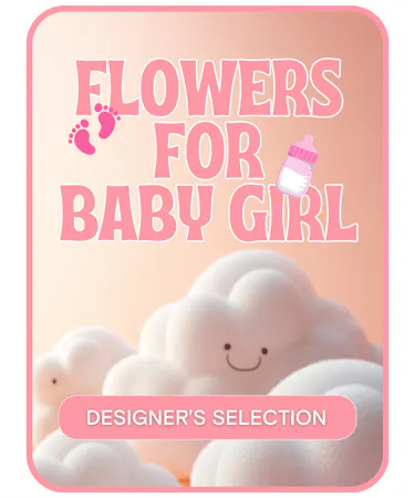 Our designers will create a unique arrangement for a new Baby Girl