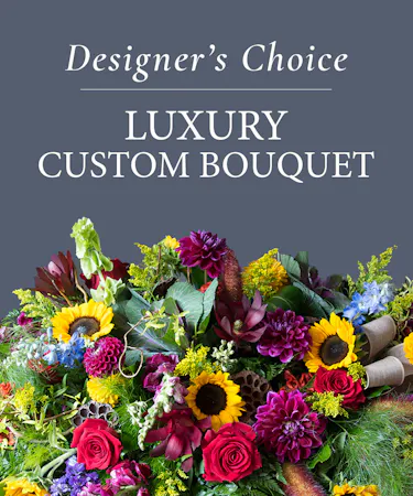 The Designer's Choice Luxury arrangements are our most impressive designs.  Arrangements vary in flower type, color scheme, and overall design.