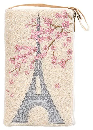 Bamboo Trading Company Club Bags featuring different designs. Hand beaded & embroidered bags for carrying your phone, credit card and cash