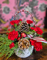 Candy Cane Cheer Basket