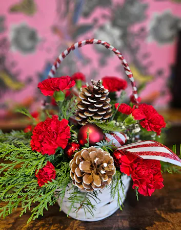 Candy Cane Cheer Basket