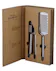 Stainless steel garlic press and cheese grater presented in a Book Box gift 