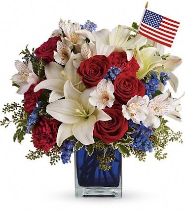 Beautiful America: Red, White & Blue Patriotic Flowers