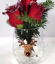 Christmas Wineglass Arrangement